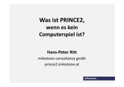 Was ist PRINCE2, - Milestone.at