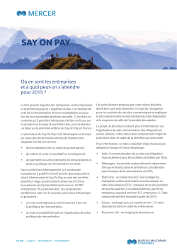 Say On pay-Mercer 2014.indd