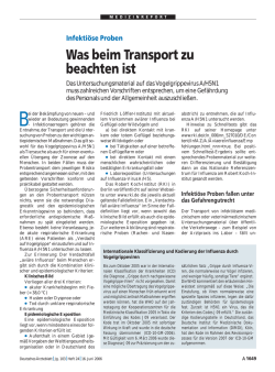 Was beim Transport zu beachten ist - Deutsches &Auml;rzteblatt
