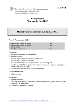 méthotrexate, suspension 0.5 mg/mL