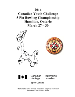 2014 Canadian Youth Challenge 5 Pin Bowling Championship