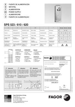 SPS 523 / 610 / 620 - Fagor Electrónica