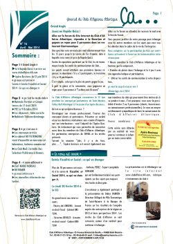 Journal ça n°16 Avril - Mai 2014