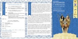 Programme - Centre de recherche du château de Versailles