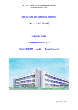 DOCUMENTO DEL CONSIGLIO DI CLASSE
