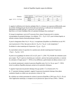 potentiel chimique du dibr&ocirc;me