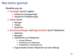 Was bisher geschah