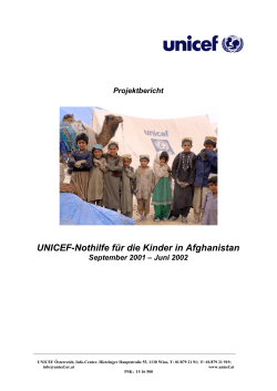 Was tut UNICEF in Afghanistan