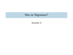 Was ist Regression? - Kai Arzheimer