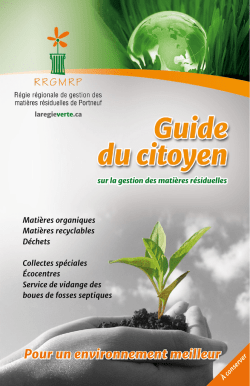 Guide du citoyen - Municipalit&eacute; de Deschambault