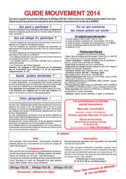 guide sp&eacute;cial - SNUipp