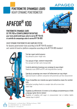 Fiche technique APAFOR&reg; 100