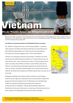 Vietnam - Wie die Preußen Asiens den - IHK für die Pfalz