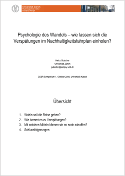 Psychologie des Wandels – wie lassen sich die - Universität Kassel