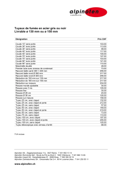 Liste des prix tuyaux de fumée et plaques de sol (PDF)