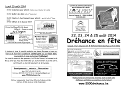 Folder 2014 DREHANCE - Comité des fêtes de Dréhance
