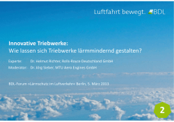 Innovative Triebwerke: Wie lassen sich Triebwerke l&auml;rmmindernd
