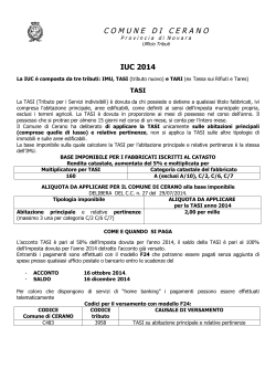 IUC 2014 - Comune di Cerano
