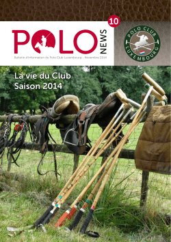 10 La vie du Club Saison 2014