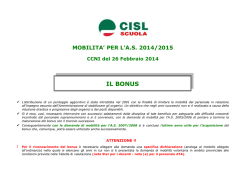 il bonus - Sito ufficiale della CISL SCUOLA di CUNEO