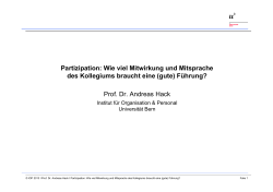 Prof. Dr. Andreas Hack - VSLBE