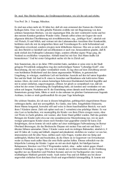 Dr. med. Max Bircher-Benner, der Ern&auml;hrungsreformator, wie ich ihn