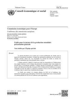 Guide pour la mesure de la production mondiale