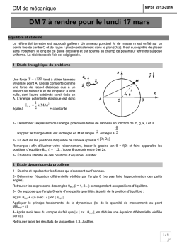 DM de m&eacute;canique