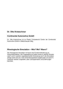 Dr. Otto Kretzschmar Continental Automotive GmbH Rheologische
