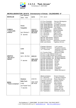 ii&deg; calendario microlaboratori 14-15