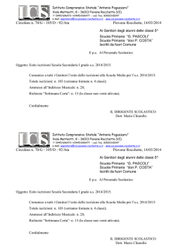 Risultati iscrizioni 2014 2015 Secondaria
