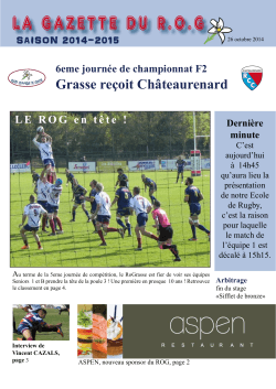 chateaurenard gazette - Rugby Olympique de Grasse