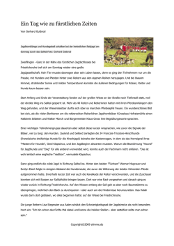 Ein Tag wie zu f&uuml;rstlichen Zeiten - Hardt Meute