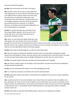 Interview mit Max Kuhn (Kapit&auml;n) Der 09er: Max wie beurteilst du