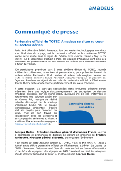 04/12/2014 - AMADEUS CP : Partenaire officiel du TOTEC