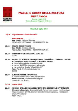 ITALIA: IL CUORE DELLA CULTURA MECCANICA
