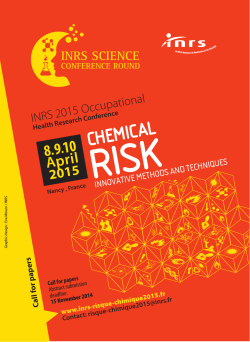 INRS SCIENCE - INRS - Risque chimique 2015