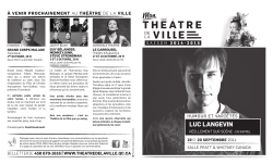 LUC LANGEVIN - Théâtre de la Ville