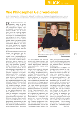 Wie Philosophen Geld verdienen