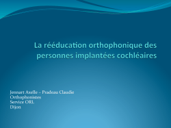 Jennart Axelle &ndash; Pradeau Claudie Orthophonistes Service ORL Dijon