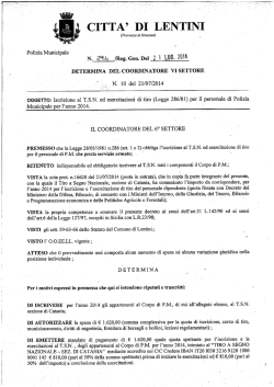 iscrizione al t.s.n. ed esercitazioni di tiro (legge 286/81)