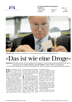 St.Galler Tagblatt Gesamtausgabe, 2. Juni 2010 - Peter Rapp AG