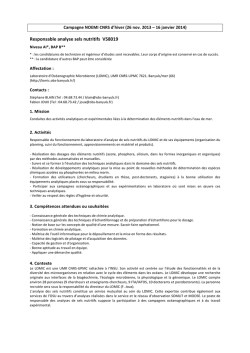Fiche de Poste