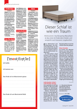 Dieser Schlaf ist wie ein Traum - momag.at