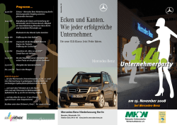 Ecken und Kanten. Wie jeder erfolgreiche Unternehmer. - Marzahn