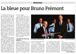 La bleue pour Bruno Frémont