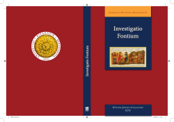 Investigatio Fontium - ELTE Eötvös József Collegium