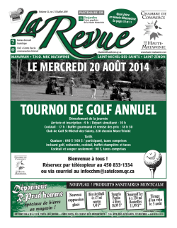Juillet 2014 - Chambre de commerce de la Haute