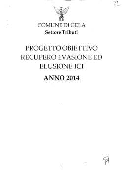 progetto obiettivo recupero evasione ed elusione ici anno 2014