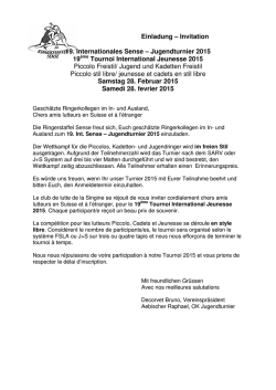 Internationales Jugendturnier Freistil - Schmitten (28.02.2015)